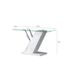Lusso Console Table White Marble And Chrome - 3 Parts