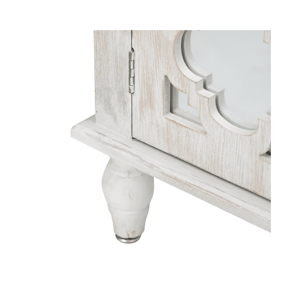 Hampton Beach Entertainment Unit Washed Ash And Mirror