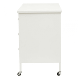 Marshall Three Drawer White Desk