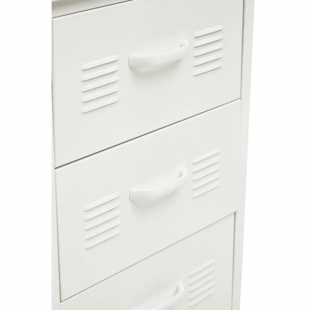 Marshall Three Drawer White Desk