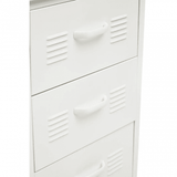 Marshall Three Drawer White Desk