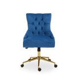 Marcella Blue Velvet Home Office Chair