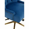 Marcella Blue Velvet Home Office Chair