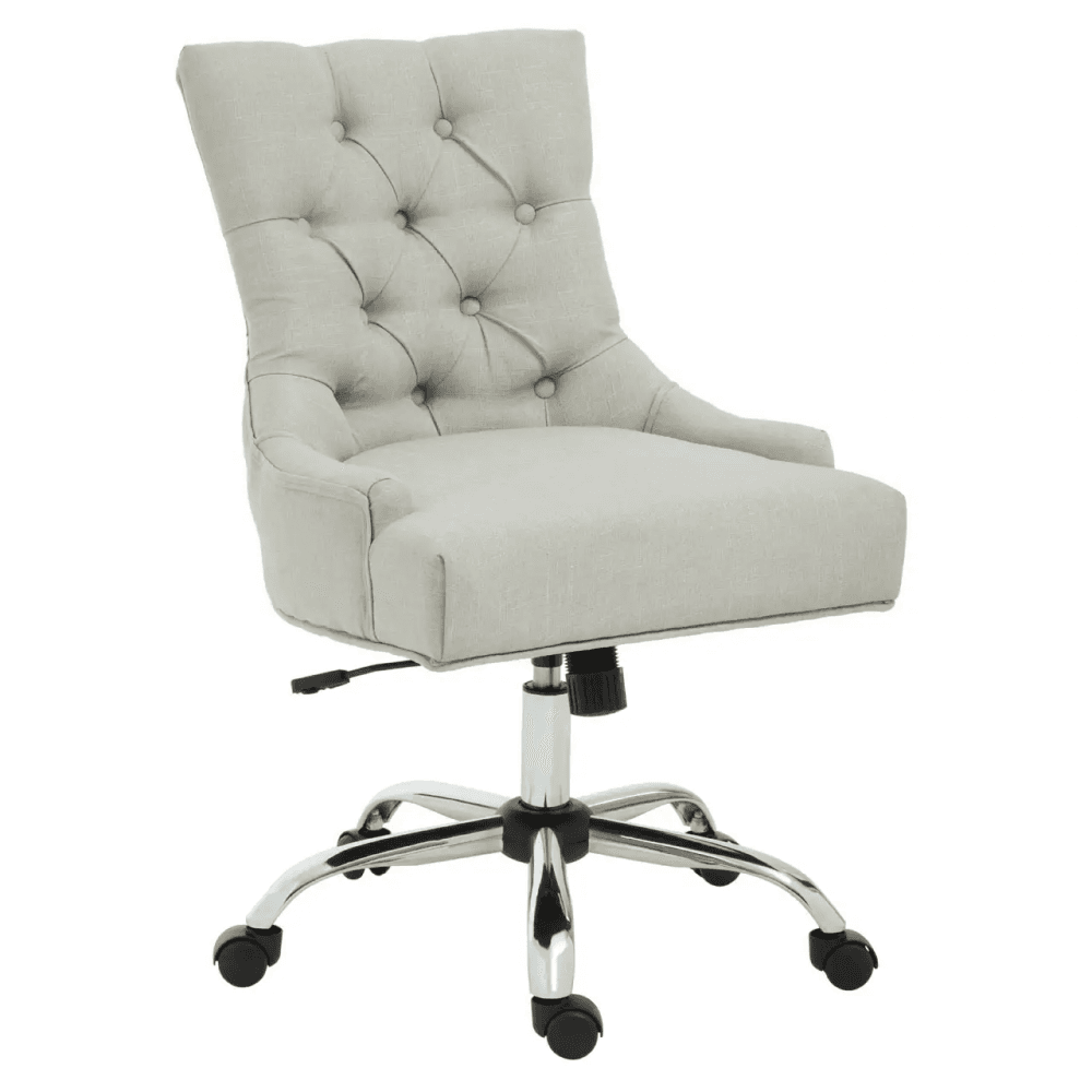 Marcella Natural Velvet Home Office Chair