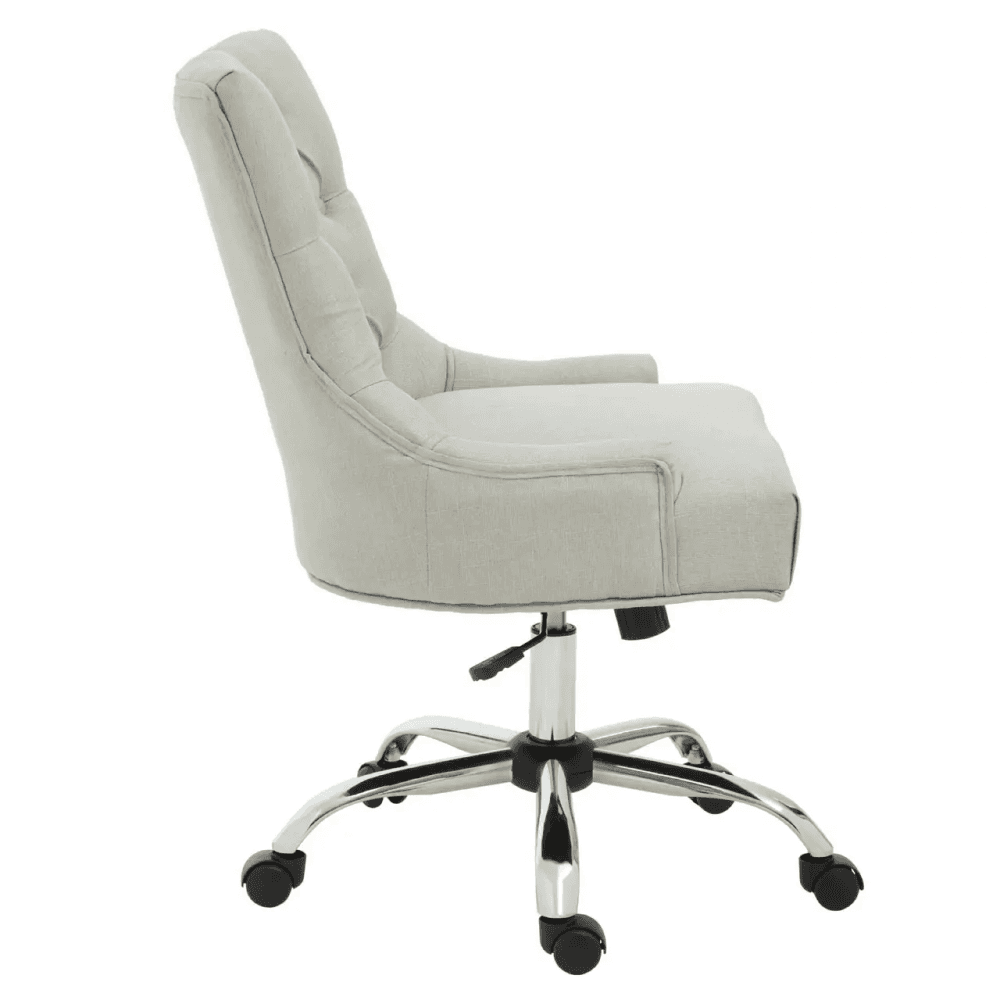 Marcella Natural Velvet Home Office Chair