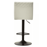 Elara High Back White Leather Effect Bar Chair