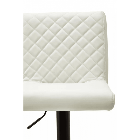 Elara High Back White Leather Effect Bar Chair
