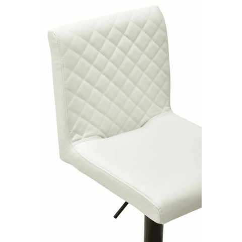 Elara High Back White Leather Effect Bar Chair
