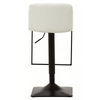 Elara White Leather Effect and Black Base Bar chair