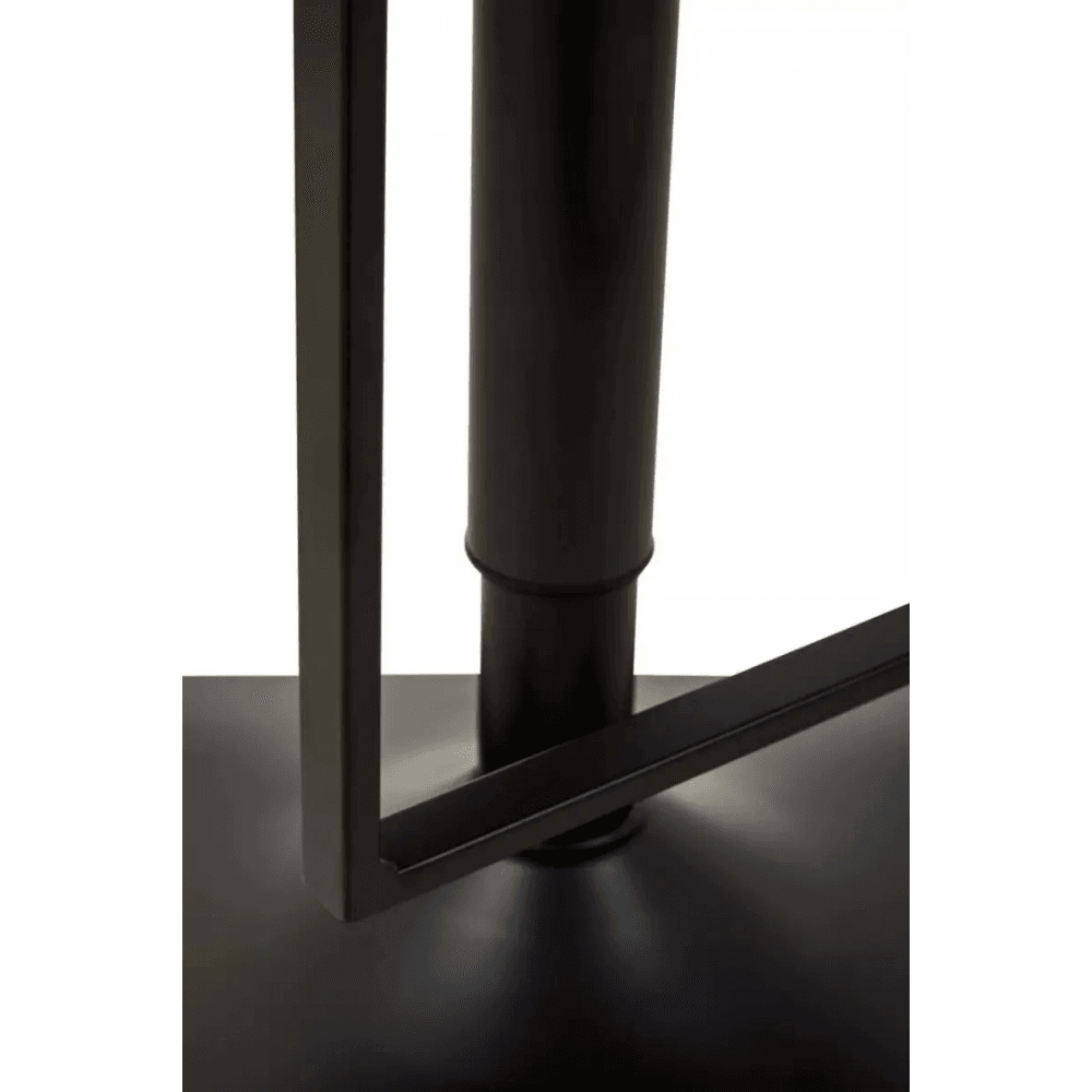 Elara White Leather Effect and Black Base Bar chair