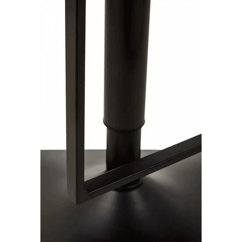 Elara White Leather Effect and Black Base Bar chair