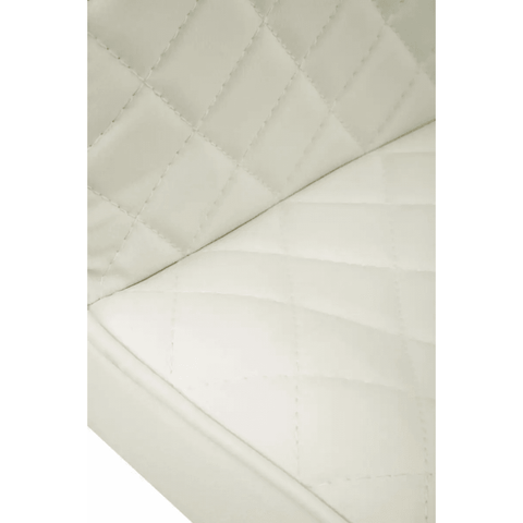 Elara White Leather Effect and Black Base Bar chair