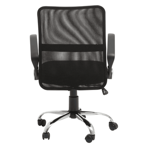 Orion Black Home Office Chair With Chrome Arms