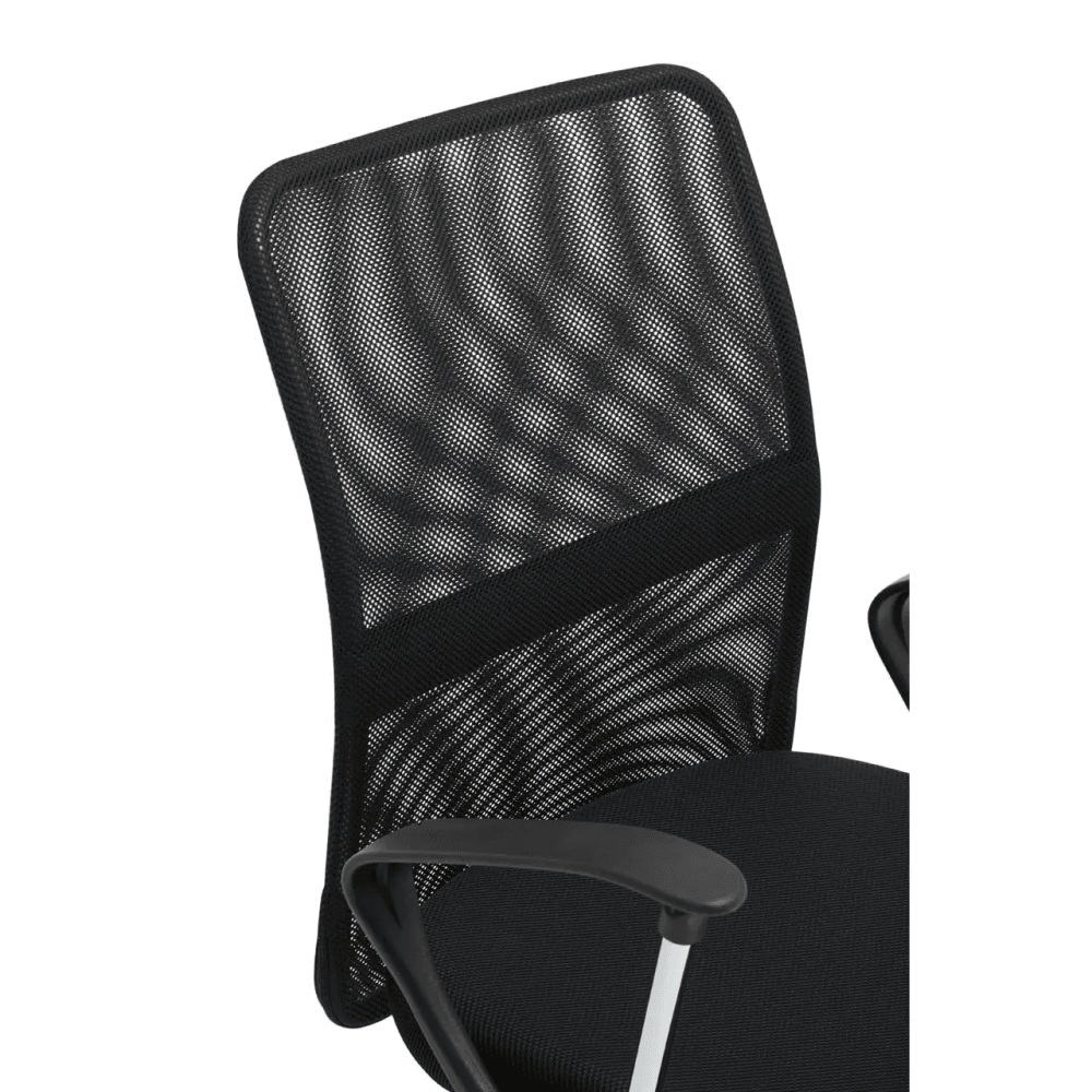 Orion Black Home Office Chair With Chrome Arms
