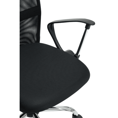 Orion Black Home Office Chair With Chrome Arms