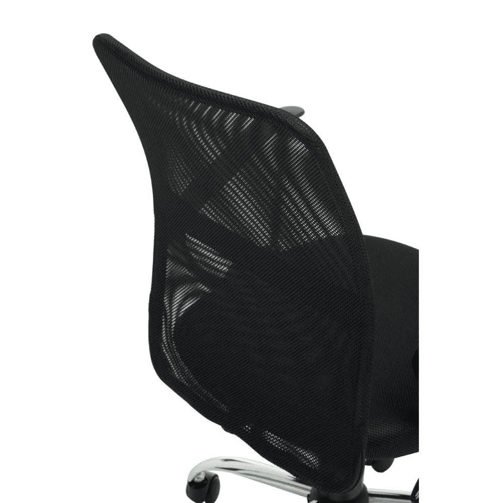 Orion Black Home Office Chair With Chrome Arms
