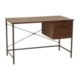 Hawthorn Dark Walnut Veneer Desk With Drawers
