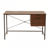 Hawthorn Dark Walnut Veneer Desk With Drawers