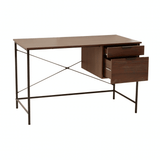 Hawthorn Dark Walnut Veneer Desk With Drawers