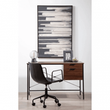 Hawthorn Dark Walnut Veneer Desk With Drawers