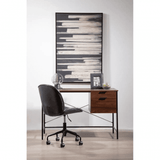 Hawthorn Dark Walnut Veneer Desk With Drawers