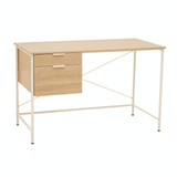 Hawthorn Natural Oak Veneer Desk With Drawers