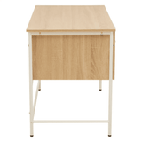 Hawthorn Natural Oak Veneer Desk With Drawers