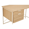Hawthorn Natural Oak Veneer Desk With Drawers