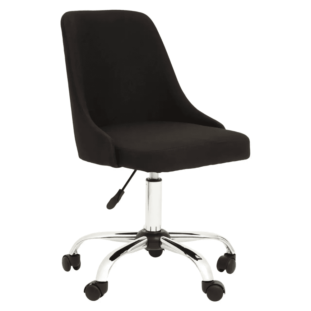 Metro Black And Chrome Home Office Chair