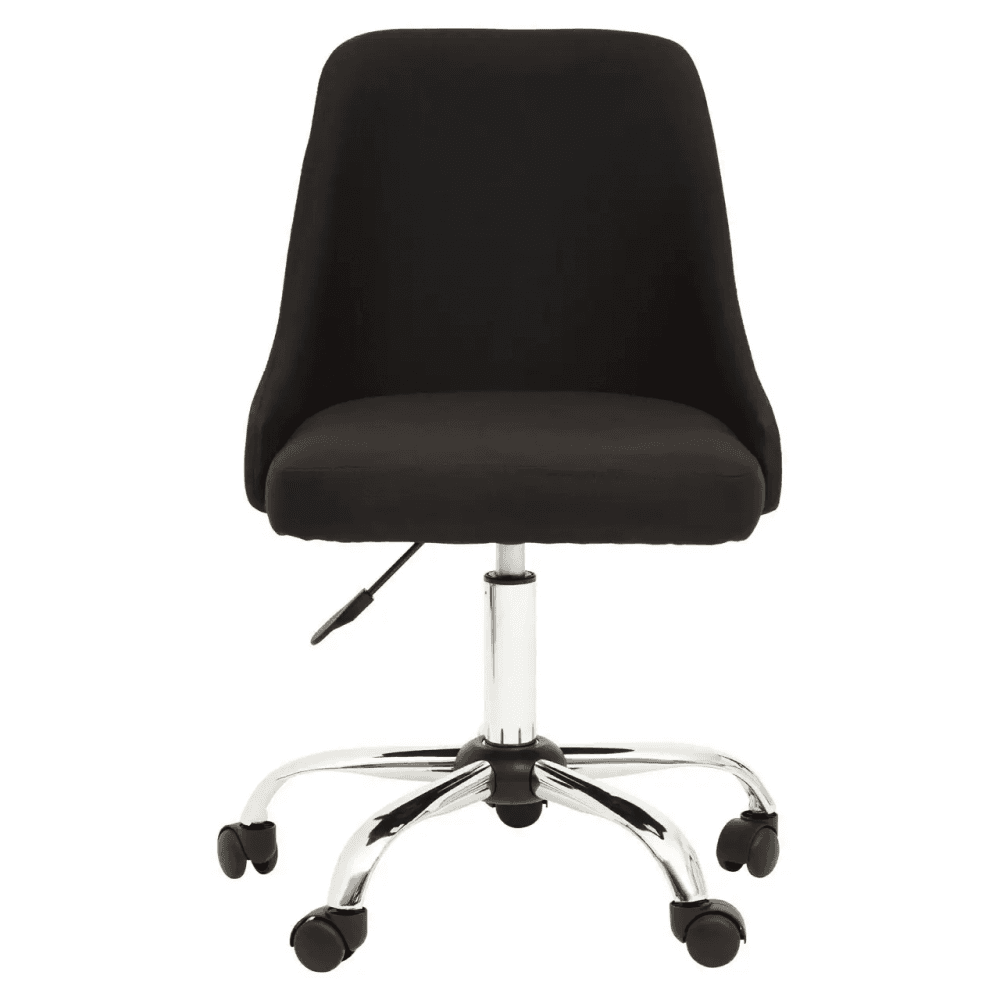 Metro Black And Chrome Home Office Chair