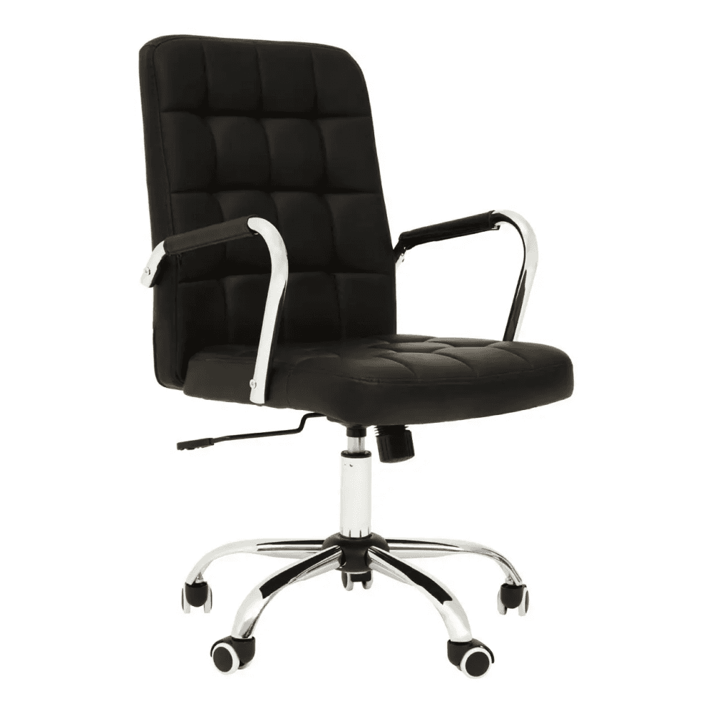 Metro Black Tufted Home Office Chair