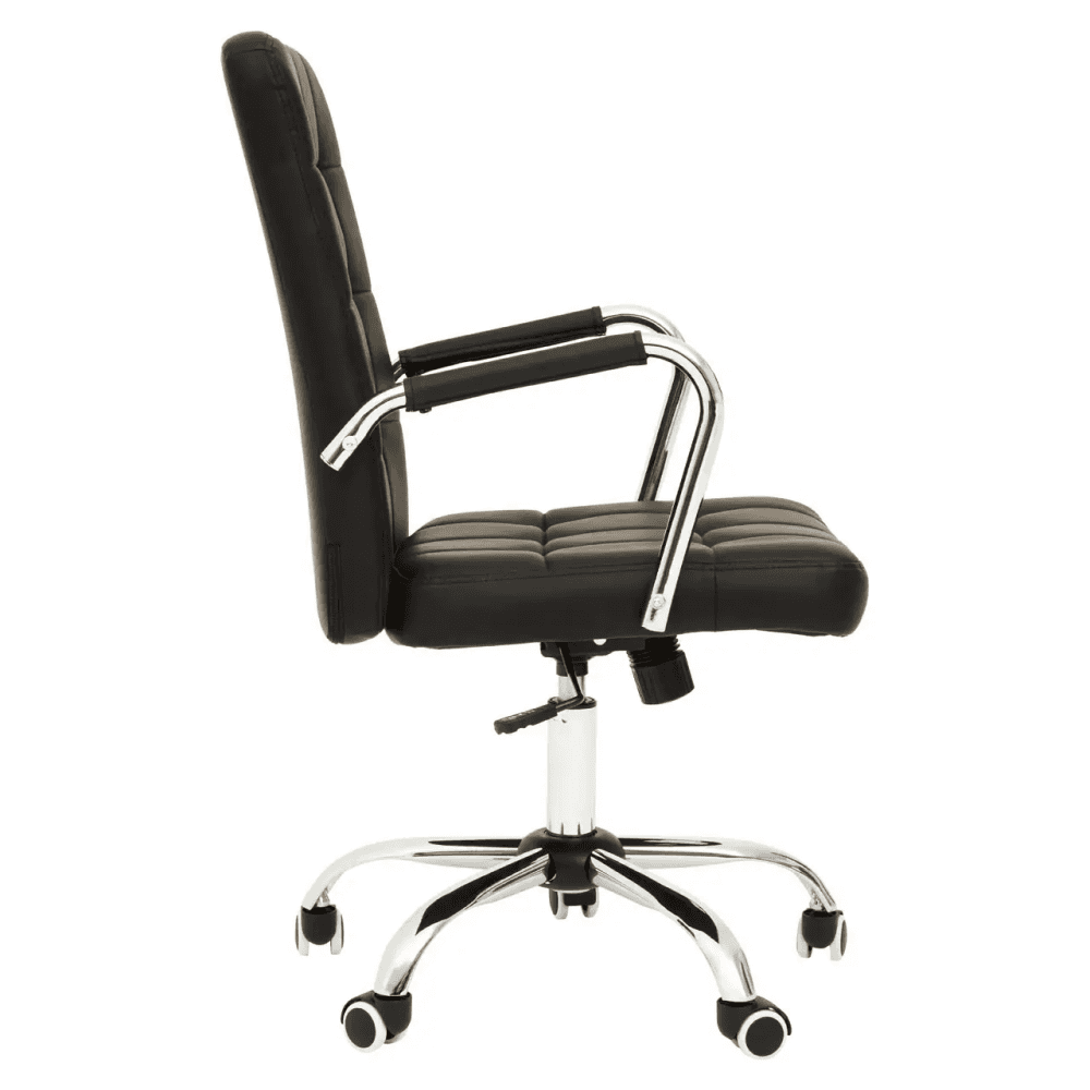 Metro Black Tufted Home Office Chair