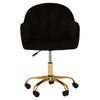 Metro Black Velvet And Gold Base Home Office Chair