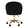Metro Black Velvet And Gold Base Home Office Chair