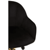 Metro Black Velvet And Gold Base Home Office Chair