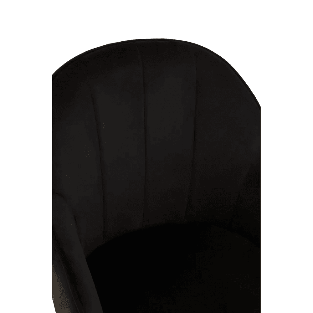 Metro Black Velvet And Gold Base Home Office Chair