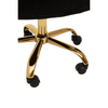 Metro Black Velvet And Gold Base Home Office Chair