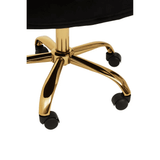 Metro Black Velvet And Gold Base Home Office Chair
