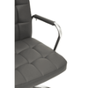 Metro Grey Leather Effect And Chrome Home Office Chair