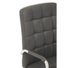 Metro Grey Leather Effect And Chrome Home Office Chair