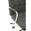 Metro Grey Leather Effect And Chrome Home Office Chair