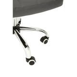 Metro Grey Leather Effect And Chrome Home Office Chair