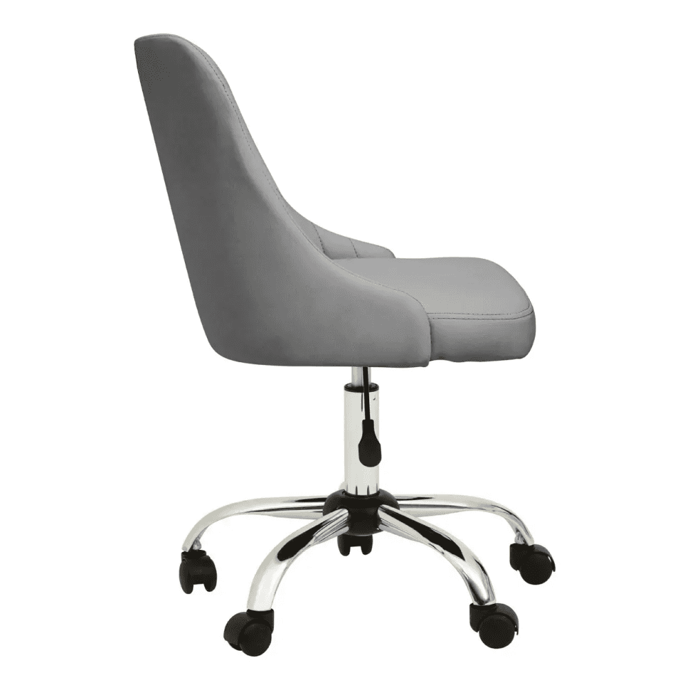 Metro Grey Leather Effect Home Office Chair