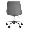 Metro Grey Leather Effect Home Office Chair