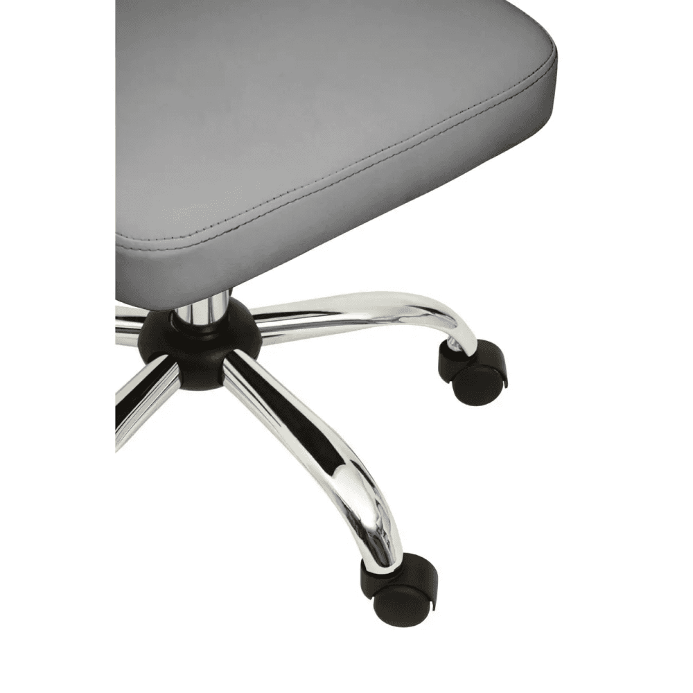 Metro Grey Leather Effect Home Office Chair