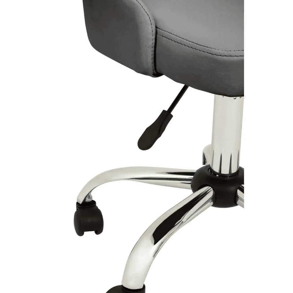 Metro Grey Leather Effect Home Office Chair