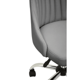 Metro Grey Leather Effect Home Office Chair
