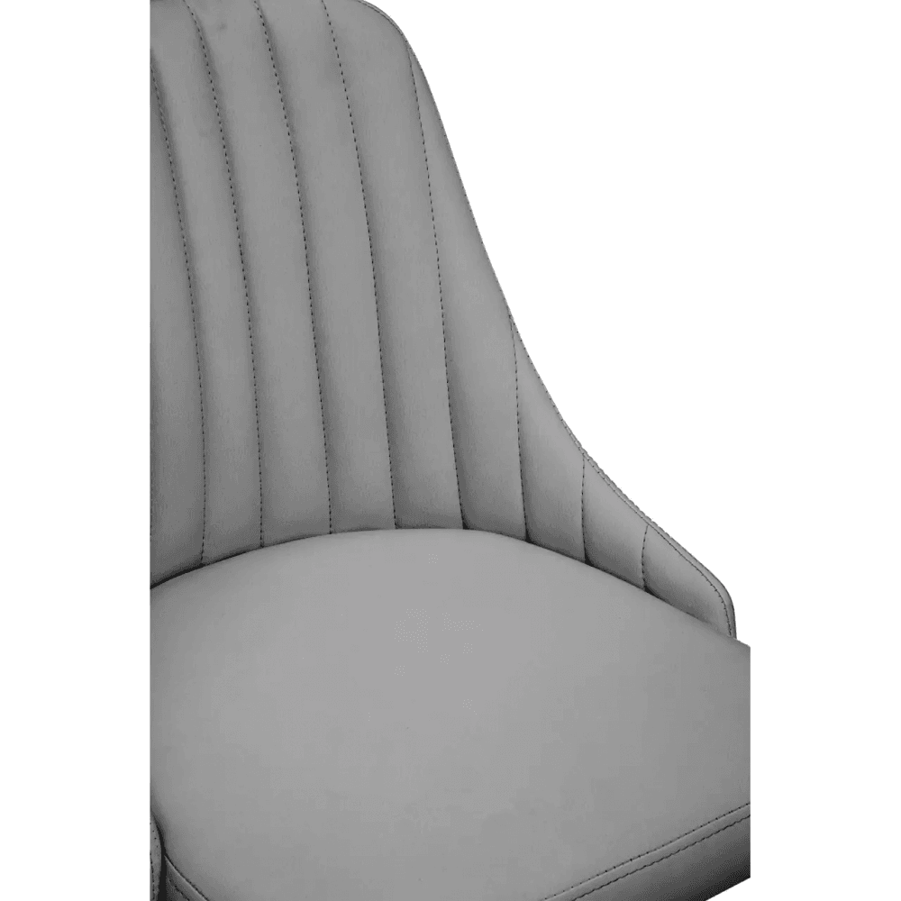Metro Grey Leather Effect Home Office Chair