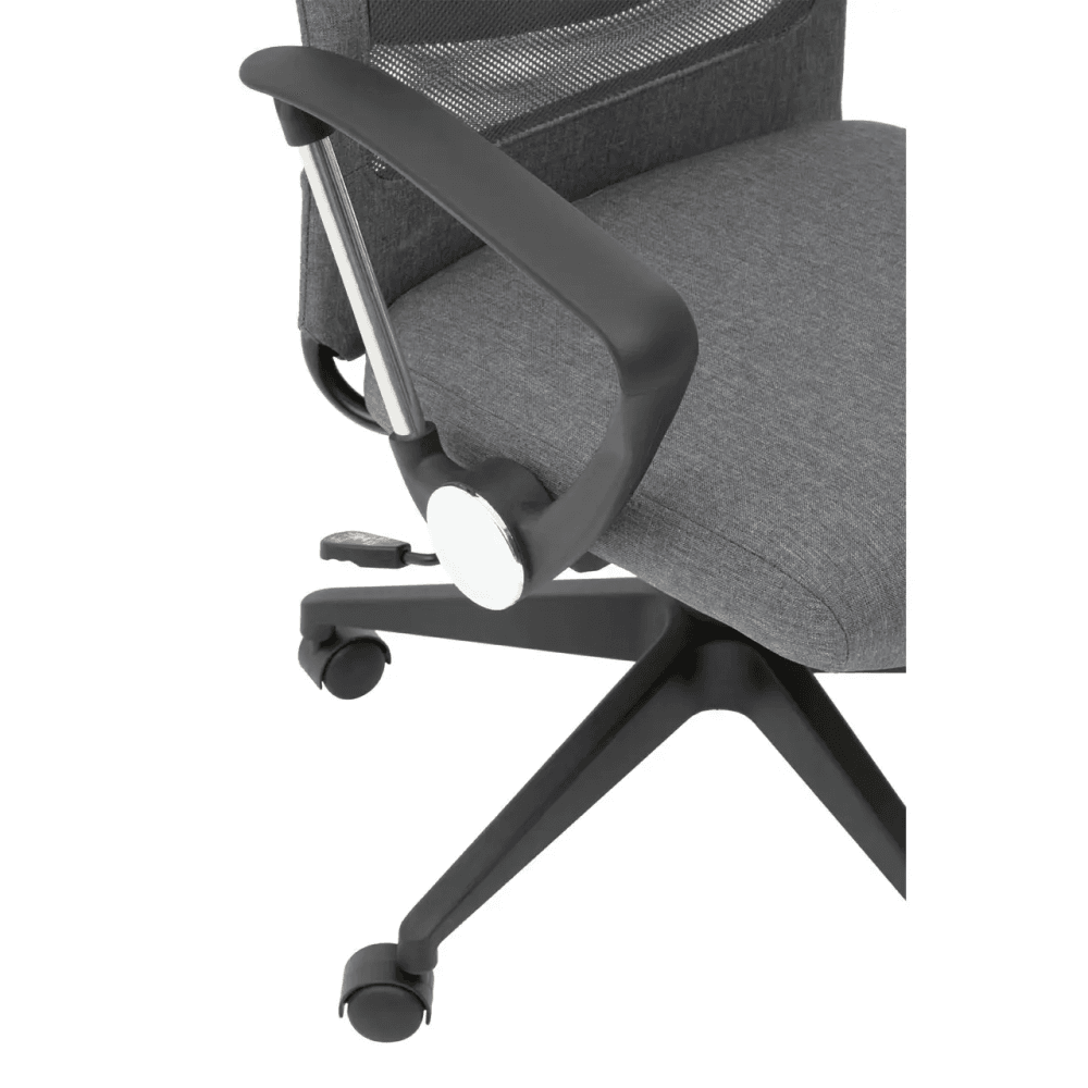 Metro Grey Mesh And Fabric Home Office Chair