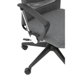Metro Grey Mesh And Fabric Home Office Chair